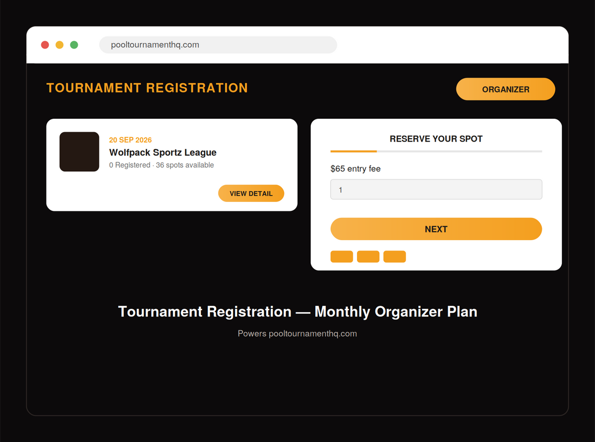Tournament Registration Software